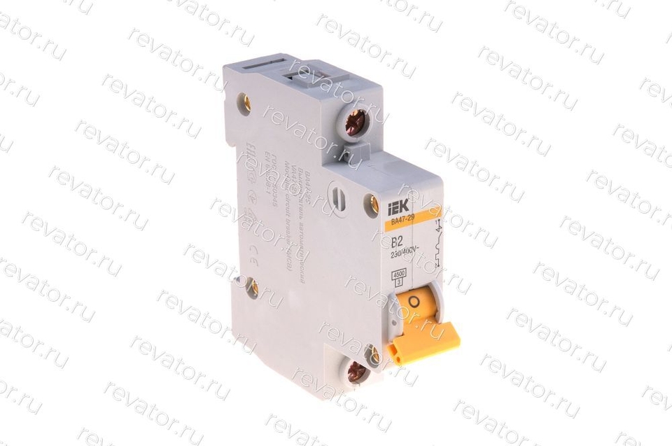 Выключатель автоматический 2А 1P тип B ВА47-29 MVA20-1-002-B ИЭК