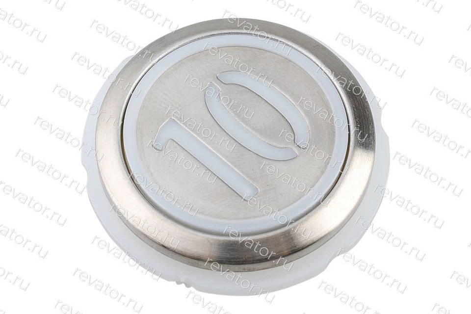 Модуль кнопочный "10" серебристый круглый красная подсветка KDS50 Kone