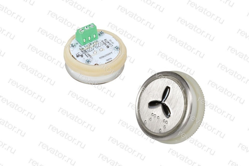 Модуль кнопочный круглый код брайля A4N107639 "вентилятор" MA2D04-D-FAN ЩЛЗ