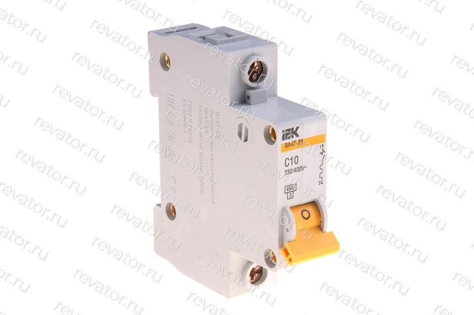 Выключатель автоматический 10А 1P тип C ВА47-29 MVA20-1-010-C ИЭК