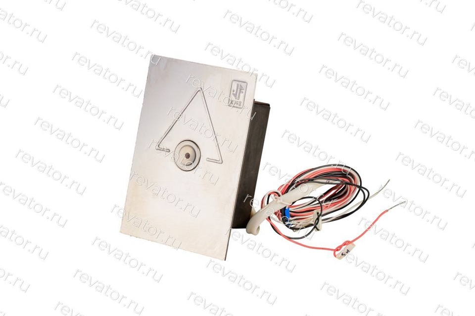 Пост вызывной 1 кнопка стрелка вверх красная подсветка зеркальная нержавейка ПВЛ10Н1В1Н1Н КМЗ