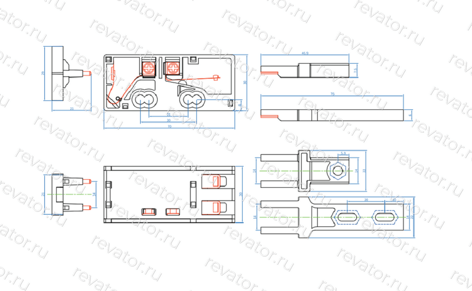 Выключатель блокировочный JY22-A1Z Janetec