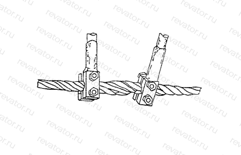 Зажим для осмотра состояния сердечника стальных канатов комплект