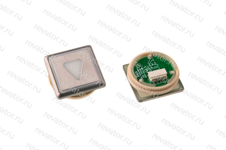 Модуль кнопочный "стрелка вниз" один разъем серебристый квадратный красная подсветка KDS50 Kone