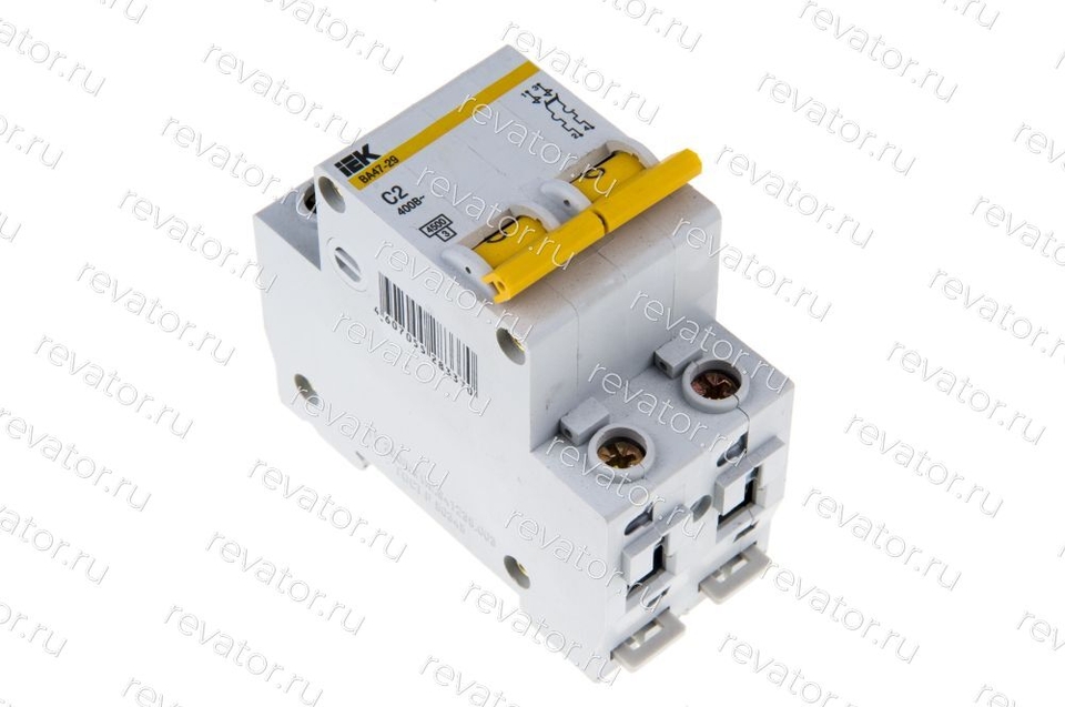 Выключатель автоматический 2А 2P тип C ВА47-29 MVA20-2-002-C ИЭК