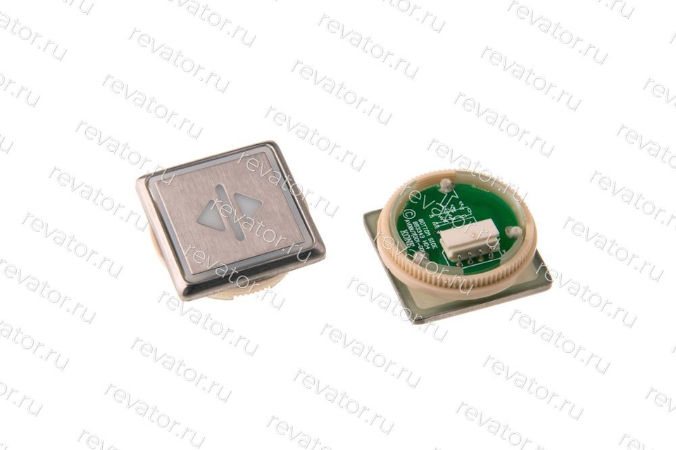 Модуль кнопочный "Открытие дверей" серебристый квадратный красная подсветка KDS50 Kone