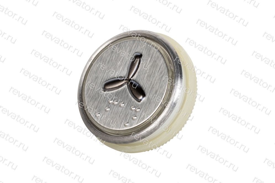 Модуль кнопочный круглый белая подсветка "Вентилятор" A4N58353$04 MA2D04-S-W-FAN