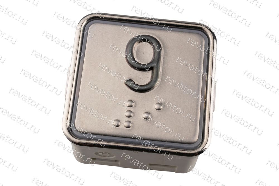 Модуль кнопочный выдавленная надпись красная индикация код брайля MT42RUS "9" Schaefer