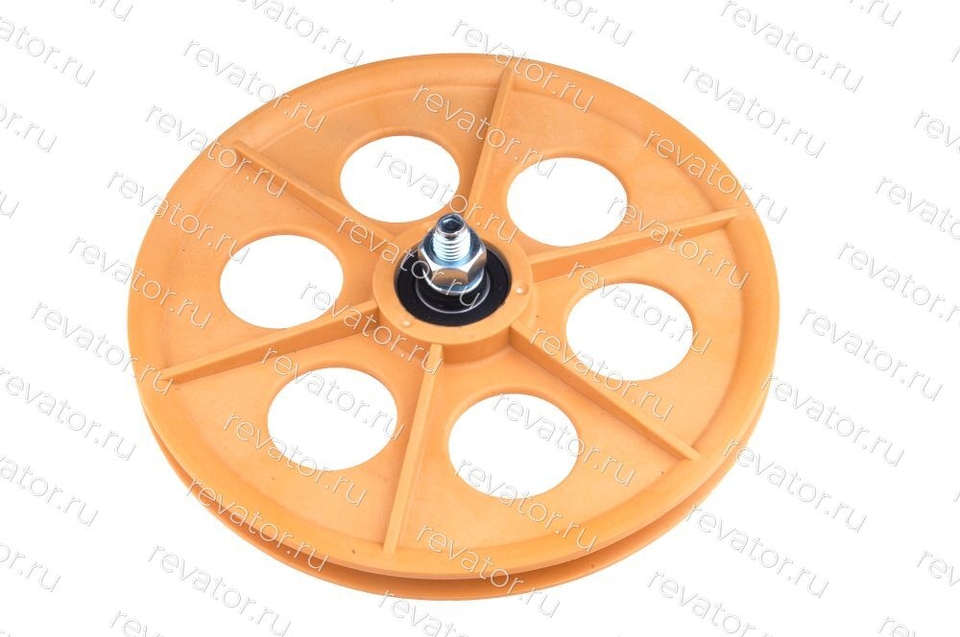 Блок устройства натяжного D=210мм в сборе с осью под канат 6мм PFB