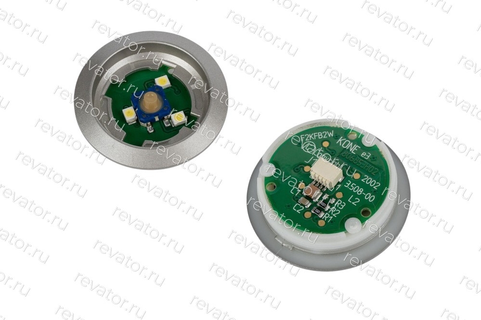 Модуль кнопочный вызов ведомый серый обод белая подсветка KSS KM804342G39 Kone