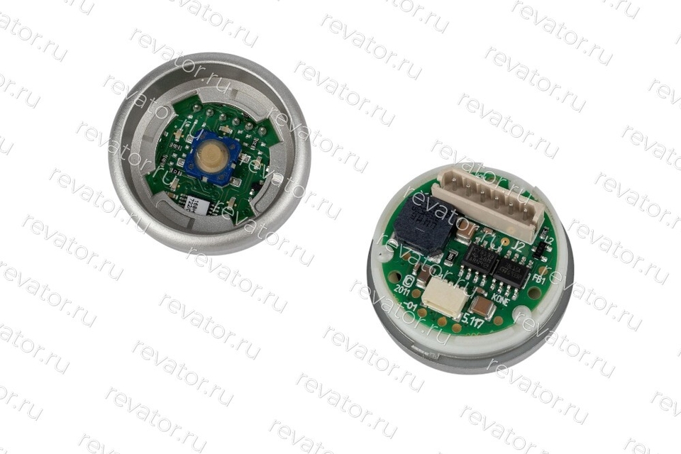 Модуль кнопочный вызов ведущий серый обод янтарная подсветка с зумером KSS KM804342G18 Kone