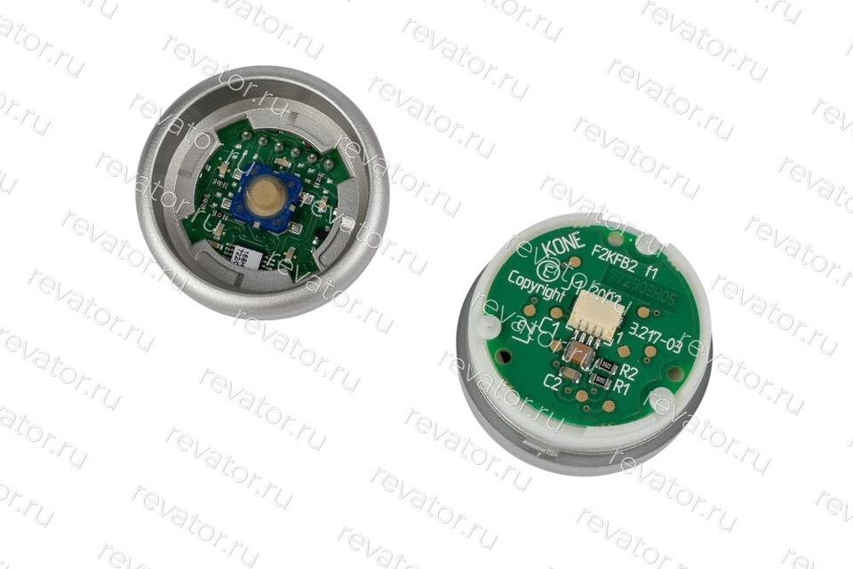 Модуль кнопочный вызов ведомый серый обод янтарная подсветка KSS KM804342G20 Kone