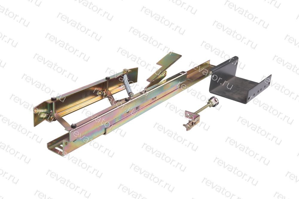 Отводка кабины с дополнительным рычагом для отпирания распашых складчатых дверей шахты Fermator