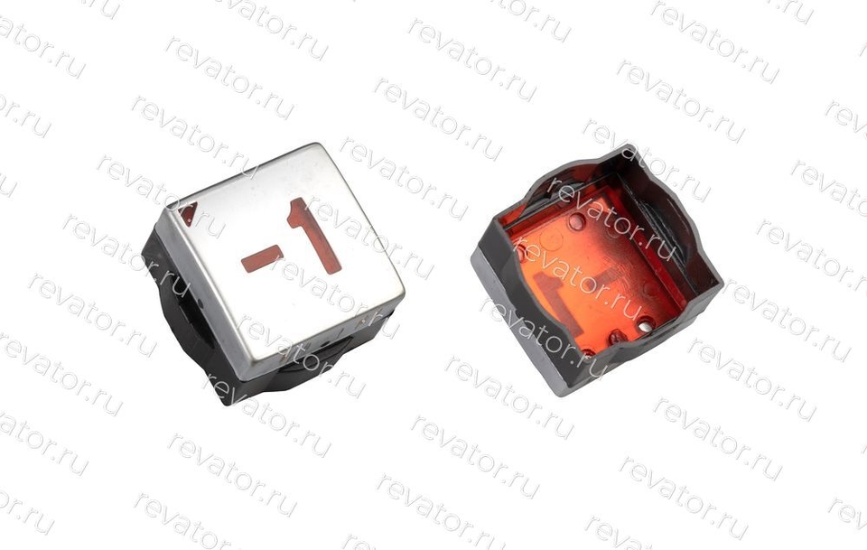 Толкатель (накладка) модуля кнопочного "-1" квадратный красный LG Sigma