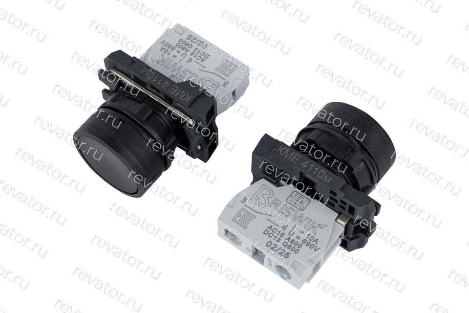 Кнопка черная 1НО КМЕ4110м Briswik