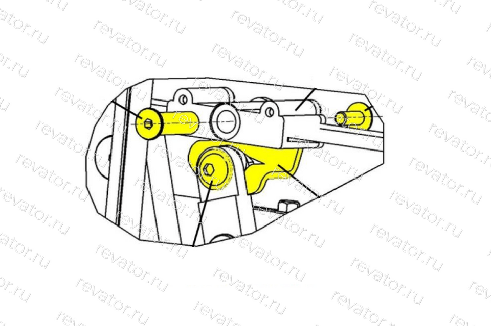 Отводка двери кабины левая L=510мм W=160мм FAA24390JK11 Otis (Россия)