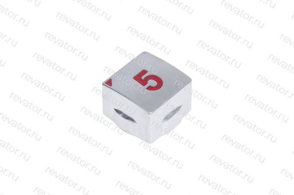 Толкатель (накладка) модуля кнопочного "5" квадратный красный LG Sigma