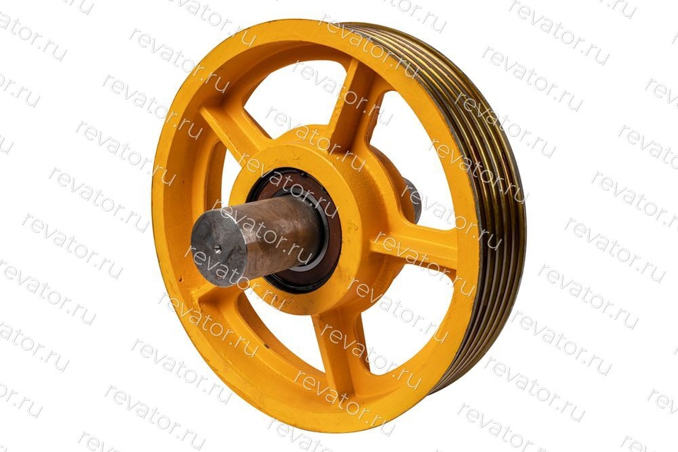 Блок отводной 400х5х10 в сборе с осью лебедки Нева Otis