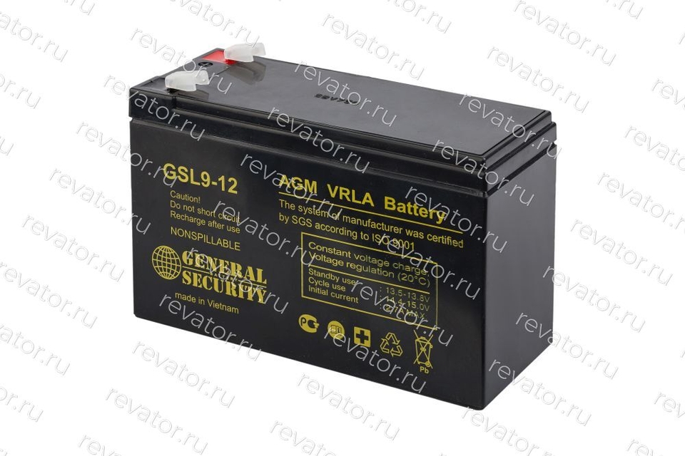 Аккумулятор 12В 9Ач 151х94х65мм GSL 9-12 General Security