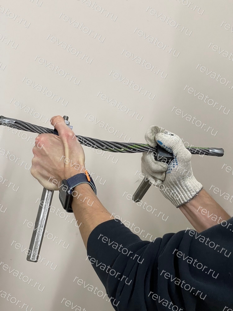 Зажим для осмотра состояния сердечника стальных канатов комплект