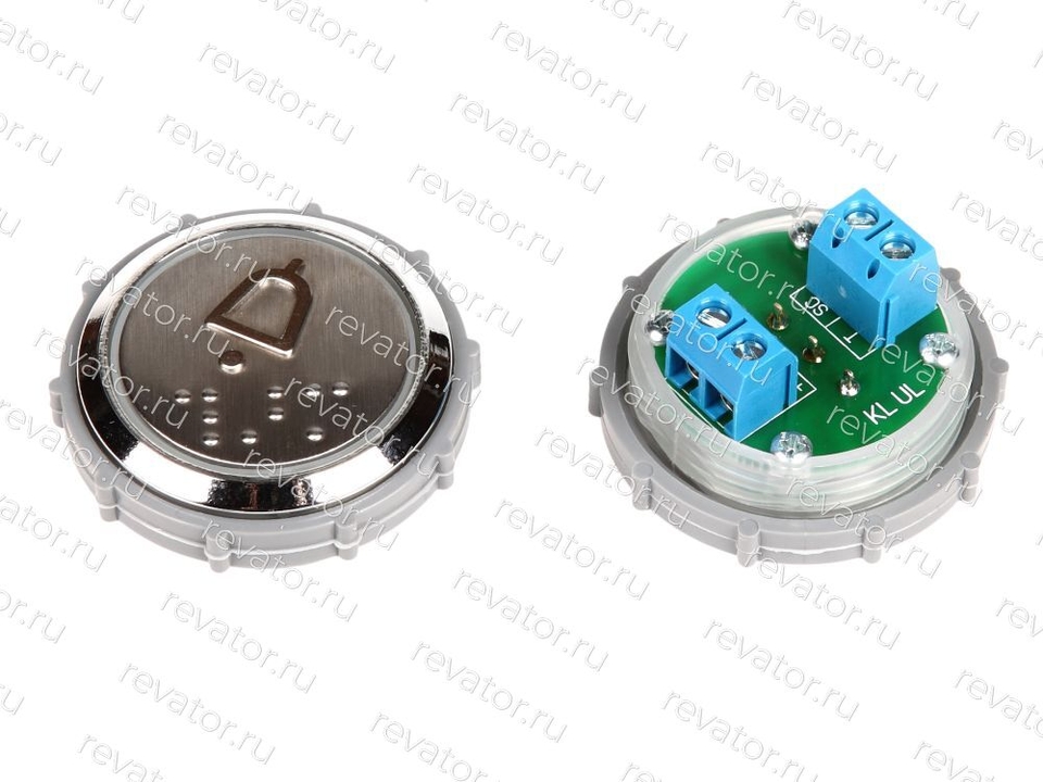 Модуль кнопочный УКЛ с чернением красная подсветка шрифт Брайля "Вызов диспетчера" Схема №2 ВК-33-5Б