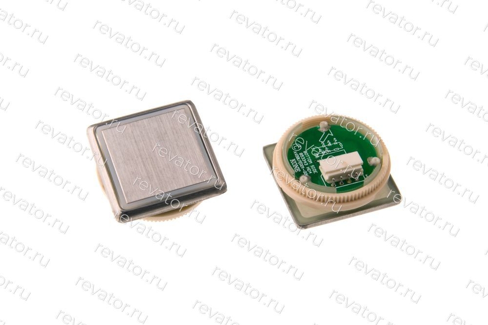 Модуль кнопочный "без символов" серебристый квадратный красная подсветка KDS50 Kone