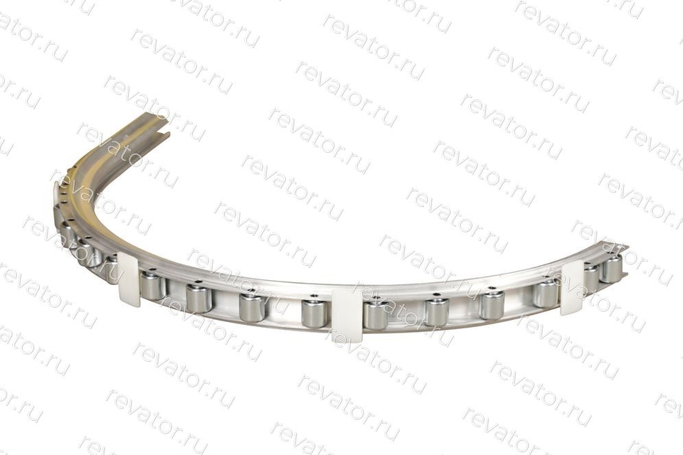 Основа алюминиевая огибающего участка в сборе с роликами 17шт (для балюстрады Н=930мм) 506NCE 606NCT DAA2000NP2 Otis