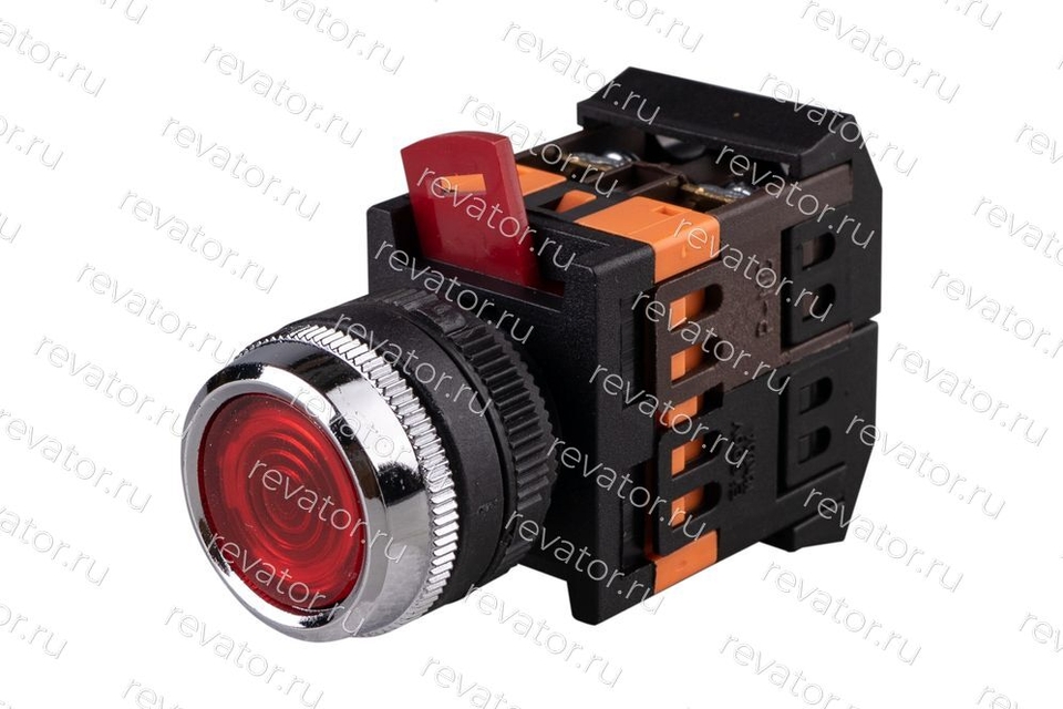 Кнопка красная неоновая 1з+1р ABLFS-22 BBT30-ABLFS-K04 ИЭК