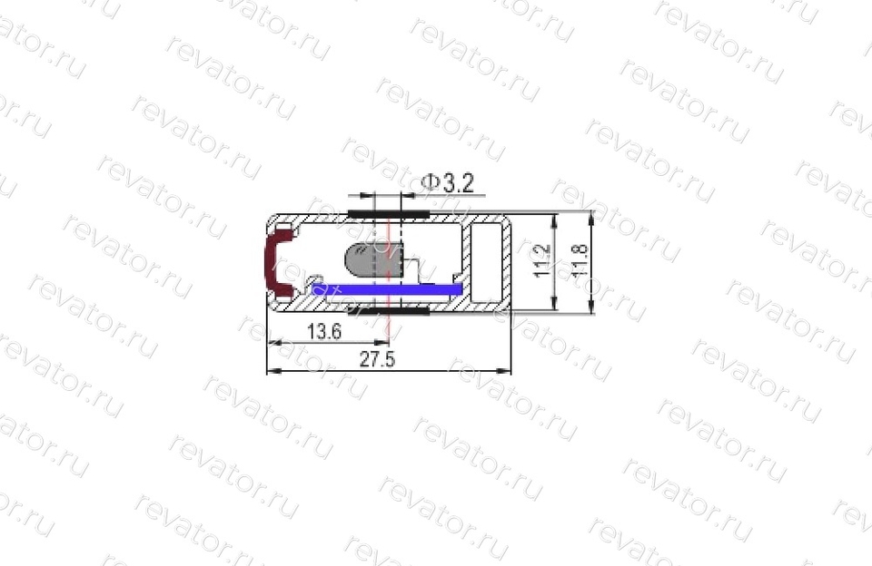 Фотобарьер (световая завеса) 36 пар диодов для дверей центрального открывания WECO-987L51-AC220 Weco