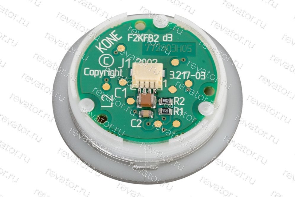 Модуль кнопочный вызов ведомый серый обод янтарная подсветка KSS KM804342G10 Kone