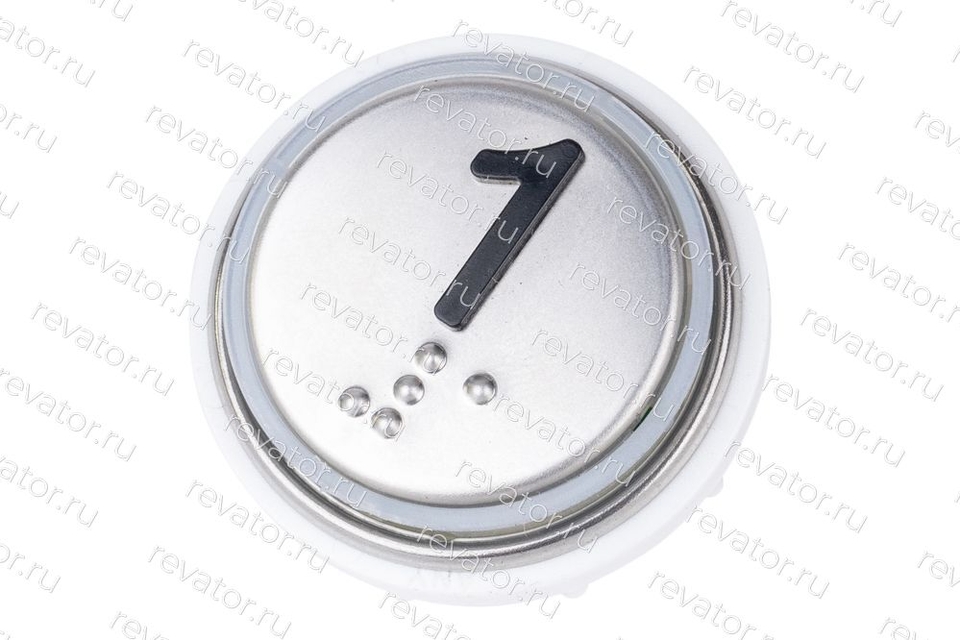 Модуль кнопочный с кодом брайля красная подсветка "1" MLA Venus Vega