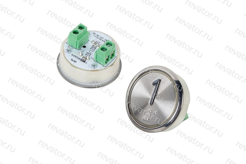 Модуль кнопочный круглый красная подсветка с кодом брайля "1" A4N33841$14 EA2406S-S-R ЩЛЗ