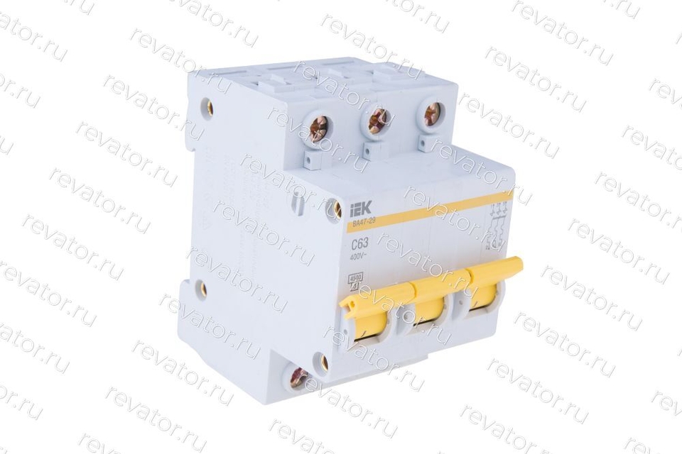 Выключатель автоматический 63А 3P тип C ВА47-29 MVA20-3-063-C ИЭК