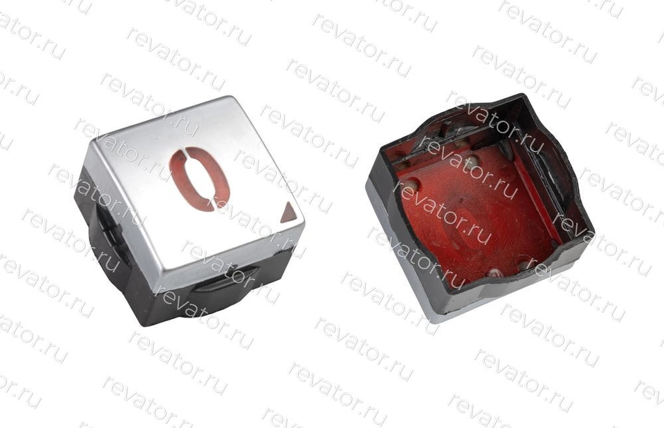 Толкатель (накладка) модуля кнопочного "0" квадратный красный LG Sigma