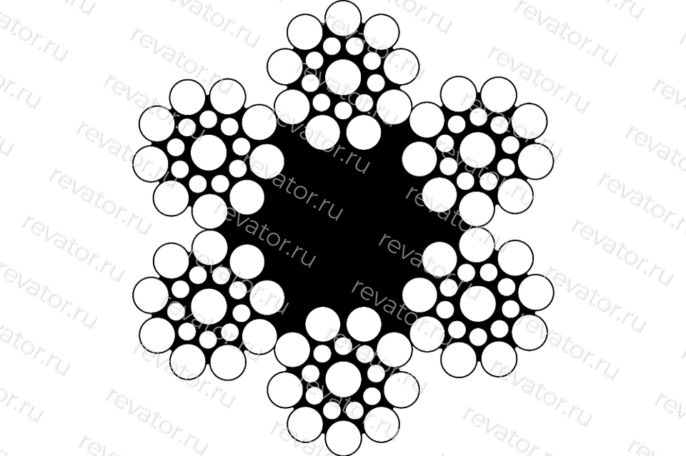 Канат стальной лифтовый 15,0мм ГОСТ 3077-80 142,86кН Северсталь-метиз