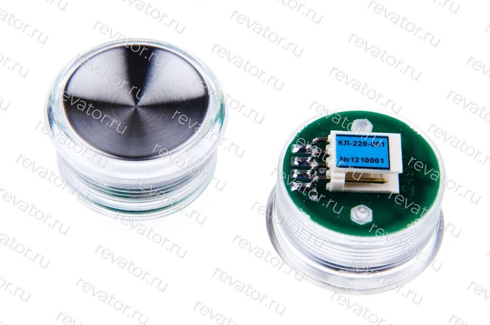 Модуль кнопочный зеленая индикация ореол шлифованный толкатель КЛ-220-001 ZAA25090CAA6 Otis