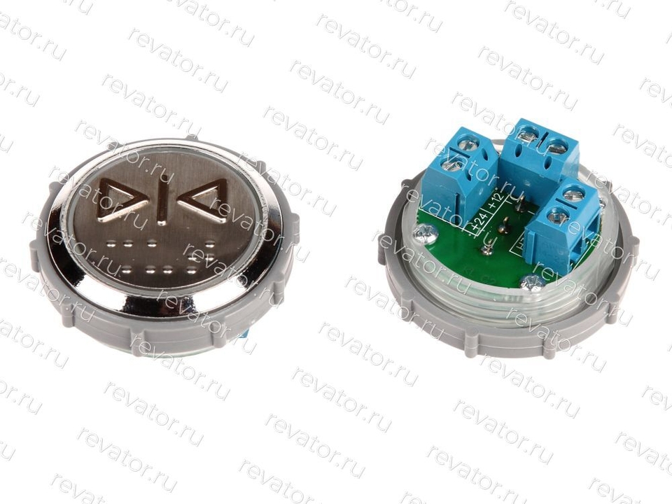 Модуль кнопочный с чернением красная подсветка код Брайля "Закрытие дверей" Схема №1 ВК-33-5Б