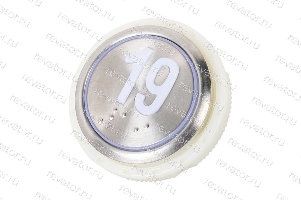 Модуль кнопочный круглый синяя индикация код брайля "19" A4N49744 BST