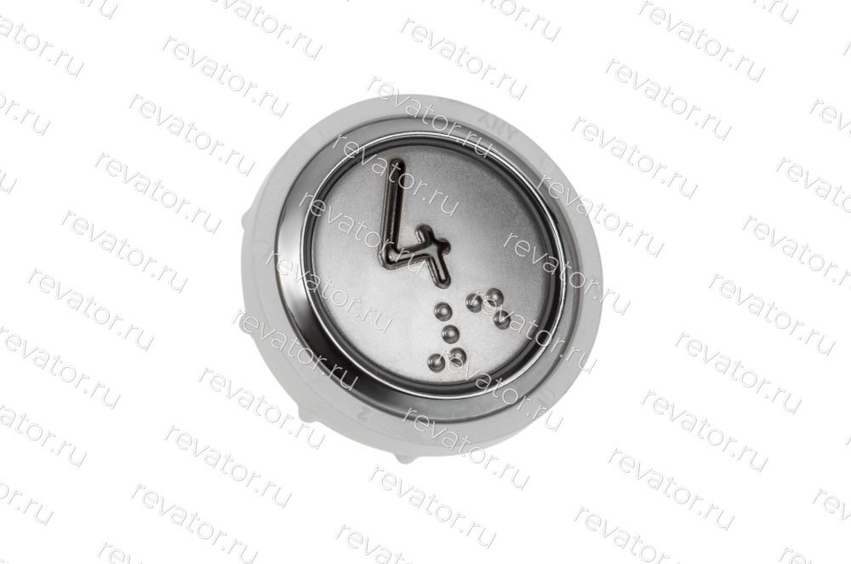 Модуль кнопочный УКЛ с кодом брайля красная подсветка "4" MLK Achille Vega