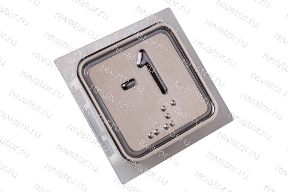Модуль кнопочный квадратный красная подсветка код брайля "-1" A4N11286$05 KA302-D-R-M1 ЩЛЗ