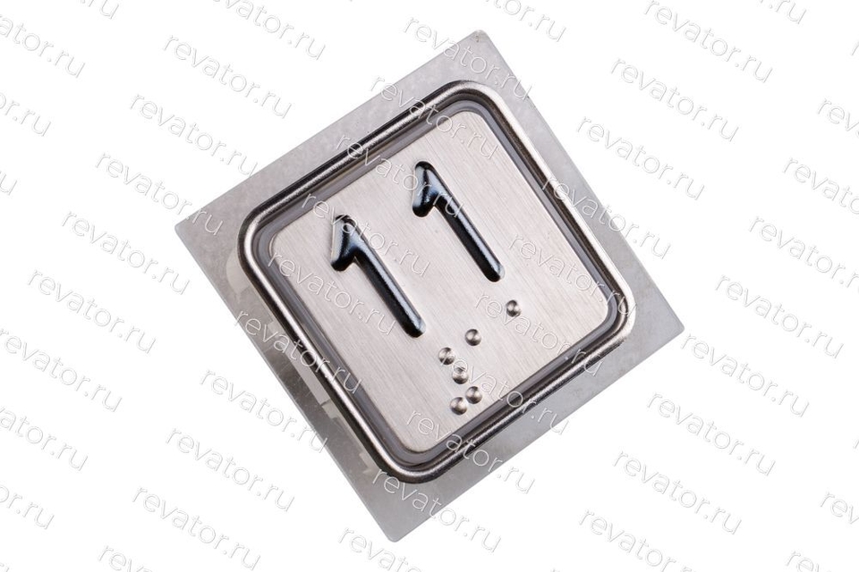 Модуль кнопочный квадратный красная подсветка код брайля "11" A4N11286$05 KA302-D-R-11 ЩЛЗ