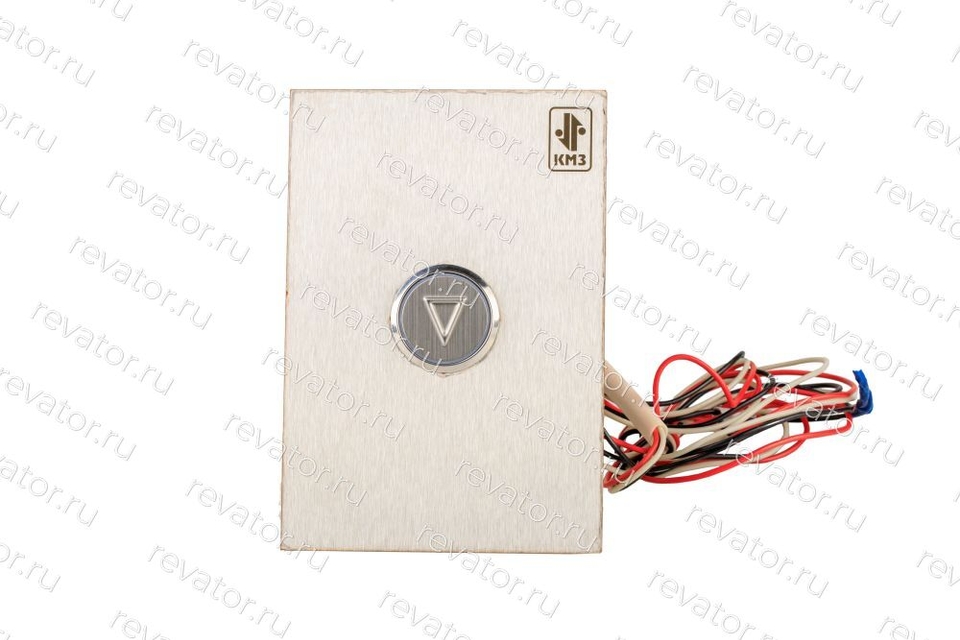 Пост вызывной 1 кнопка стрелка вниз красная индикация шлифованная нержавейка 00.00.02.1000-Н КМЗ