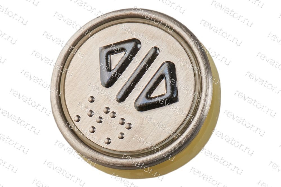 Модуль кнопочный круглый белая подсветка "Открытие дверей" A4N107636 MA2D04-S-W-OPN-NC