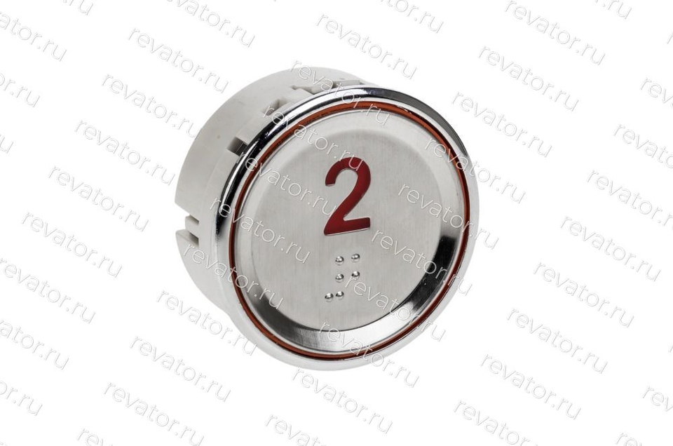 Модуль кнопочный круглый красная индикация "2" AEN55C162*A Sigma