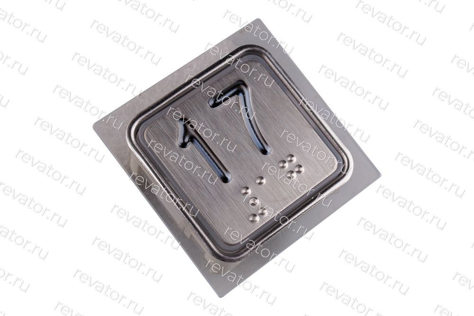 Модуль кнопочный квадратный красная подсветка код брайля "17" A4N11286$06 KA302-S-R-17 ЩЛЗ