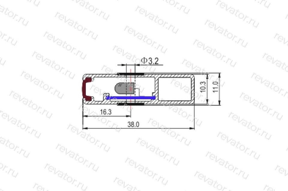Фотобарьер (световая завеса) 32 пар диодов для дверей центрального открывания WECO-917B71-AC220 Weco