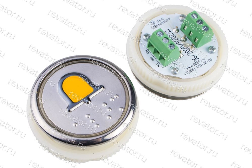 Модуль кнопочный круглый код брайля "Вызов диспетчера" A4N49744$10 EA2406S-BEL-2NC ЩЛЗ