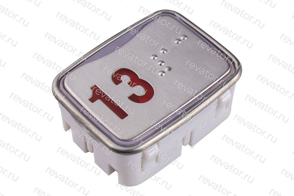 Модуль кнопочный красная подсветка код брайля AK-25B "13" AEN04C049*A Sigma