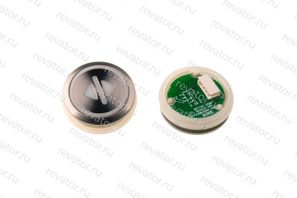 Модуль кнопочный "Открытие дверей" серебристый круглый красная подсветка KDS50 Kone