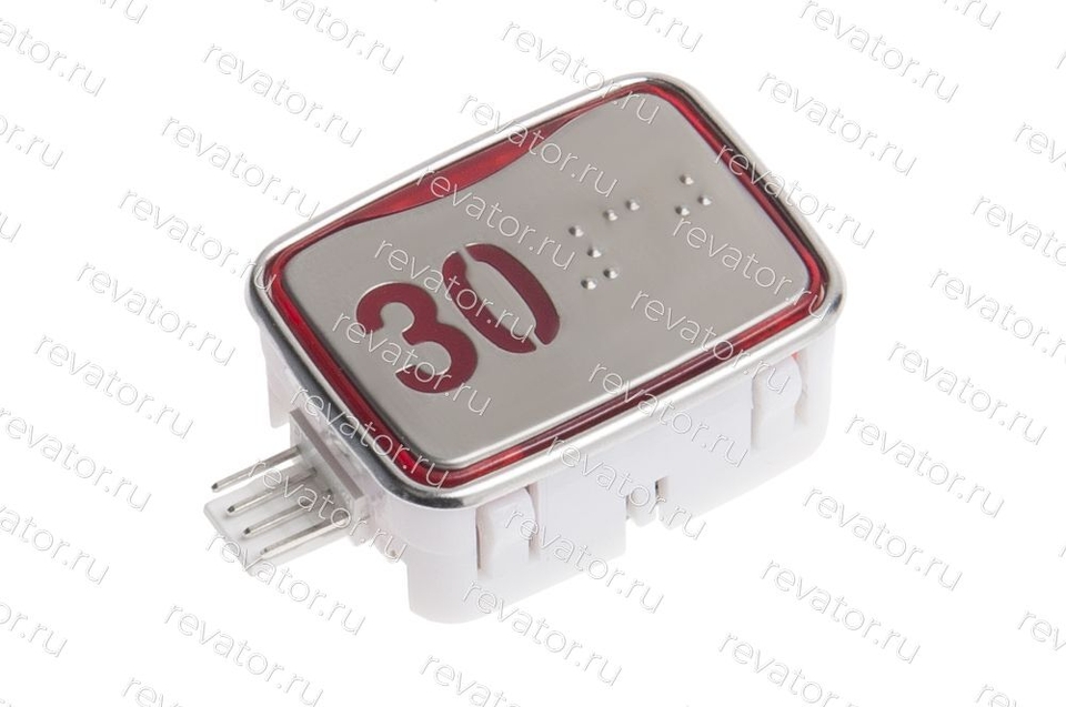 Модуль кнопочный красная подсветка код брайля AK-25B "30" AEN04C049*A Sigma